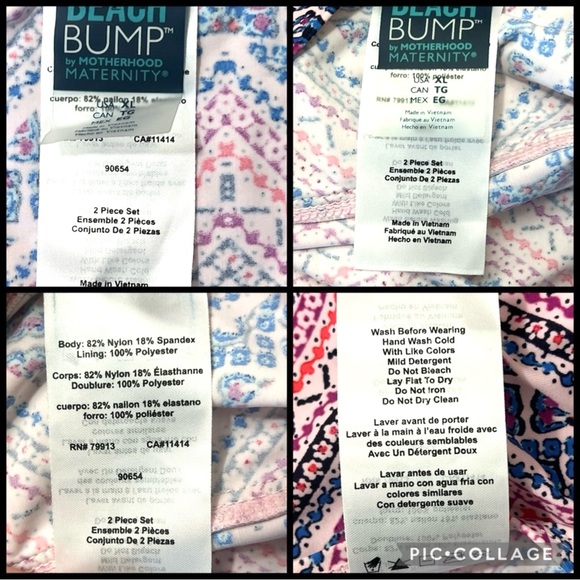 Beach Bump by Motherhood Maternity Chevron 2-Piece Tankini Bathing Suit - Picture 15 of 15